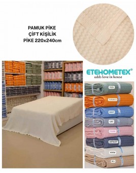 ETEHOMETEX HAVUZLU PİKE ÇİFT KİŞİLİK 220X240CM KREM 8696474231654